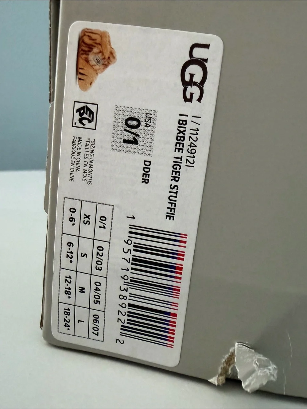 UGG Kids Plush Tiger Booties in Orange and Brown